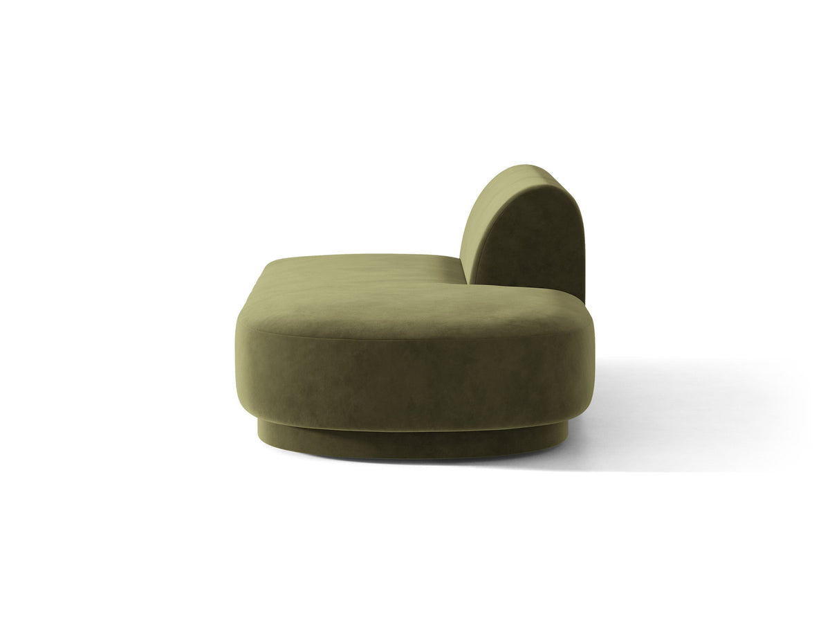 Miley Sitting Module Open rechts 2 Sitzer in Green-Bluvel präsentiert im Onlineshop von KAQTU Design AG. Modulares Sofa ist von Micadoni