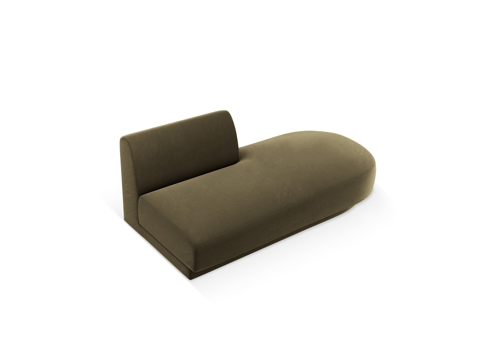 Stylisches Miley Sitting Module Open rechts, 2-Sitzer Sofa in Green-Bluvel, perfekt für kreative Raumkonzepte und zeitgemäße Einrichtung.