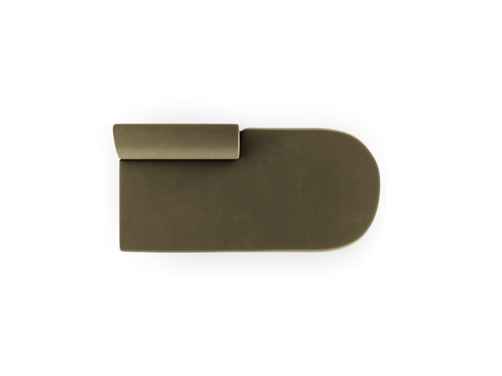 Elegantes 2-Sitzer Modulsofa Miley Sitting Module Open rechts in Green-Bluvel, ideal für moderne Wohnräume und individuelle Gestaltung.