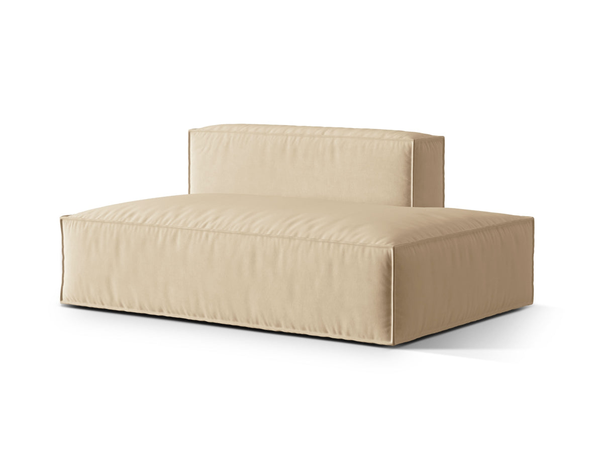 Nuria Velour Modular Sofa rechts 3 Sitzer in Nude-Paris präsentiert im Onlineshop von KAQTU Design AG. Modulares Sofa ist von Micadoni
