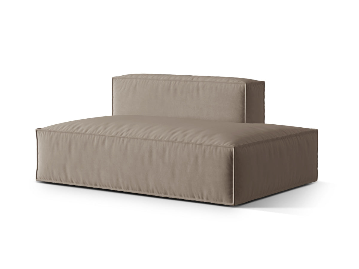 Nuria Velour Modular Sofa rechts 3 Sitzer in Warm grey-Paris präsentiert im Onlineshop von KAQTU Design AG. Modulares Sofa ist von Micadoni