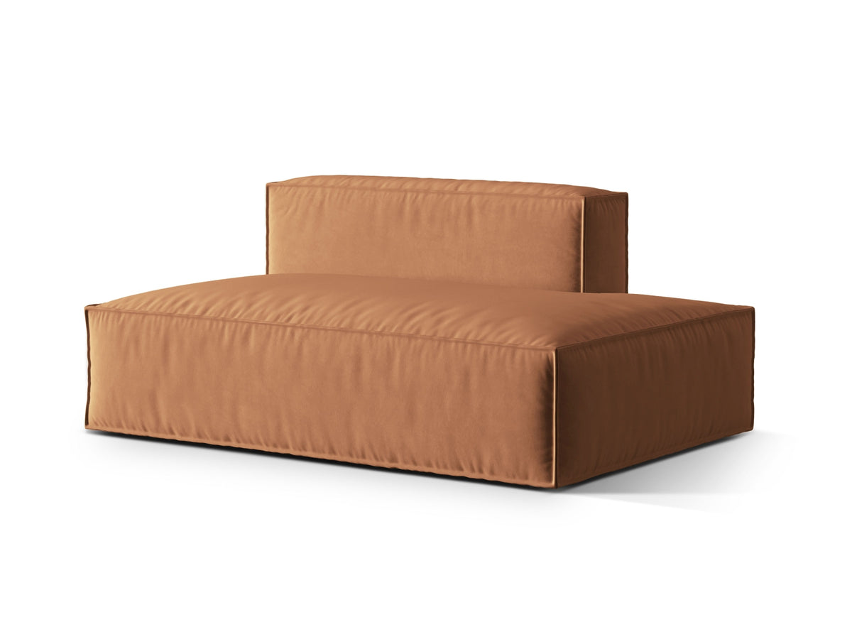 Nuria Velour Modular Sofa rechts 3 Sitzer in Honey-Paris präsentiert im Onlineshop von KAQTU Design AG. Modulares Sofa ist von Micadoni
