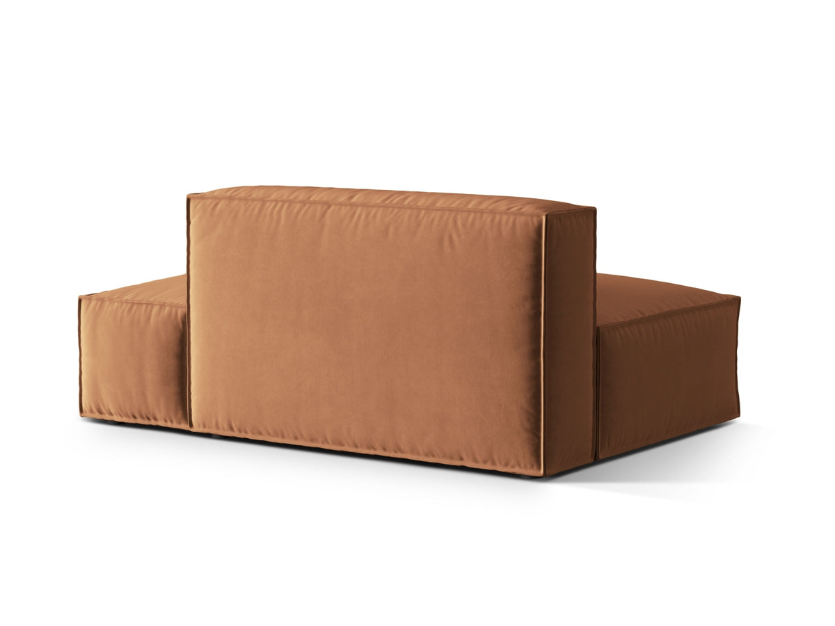 Nuria Velour Modular Sofa rechts 3 Sitzer in Honey-Paris präsentiert im Onlineshop von KAQTU Design AG. Modulares Sofa ist von Micadoni
