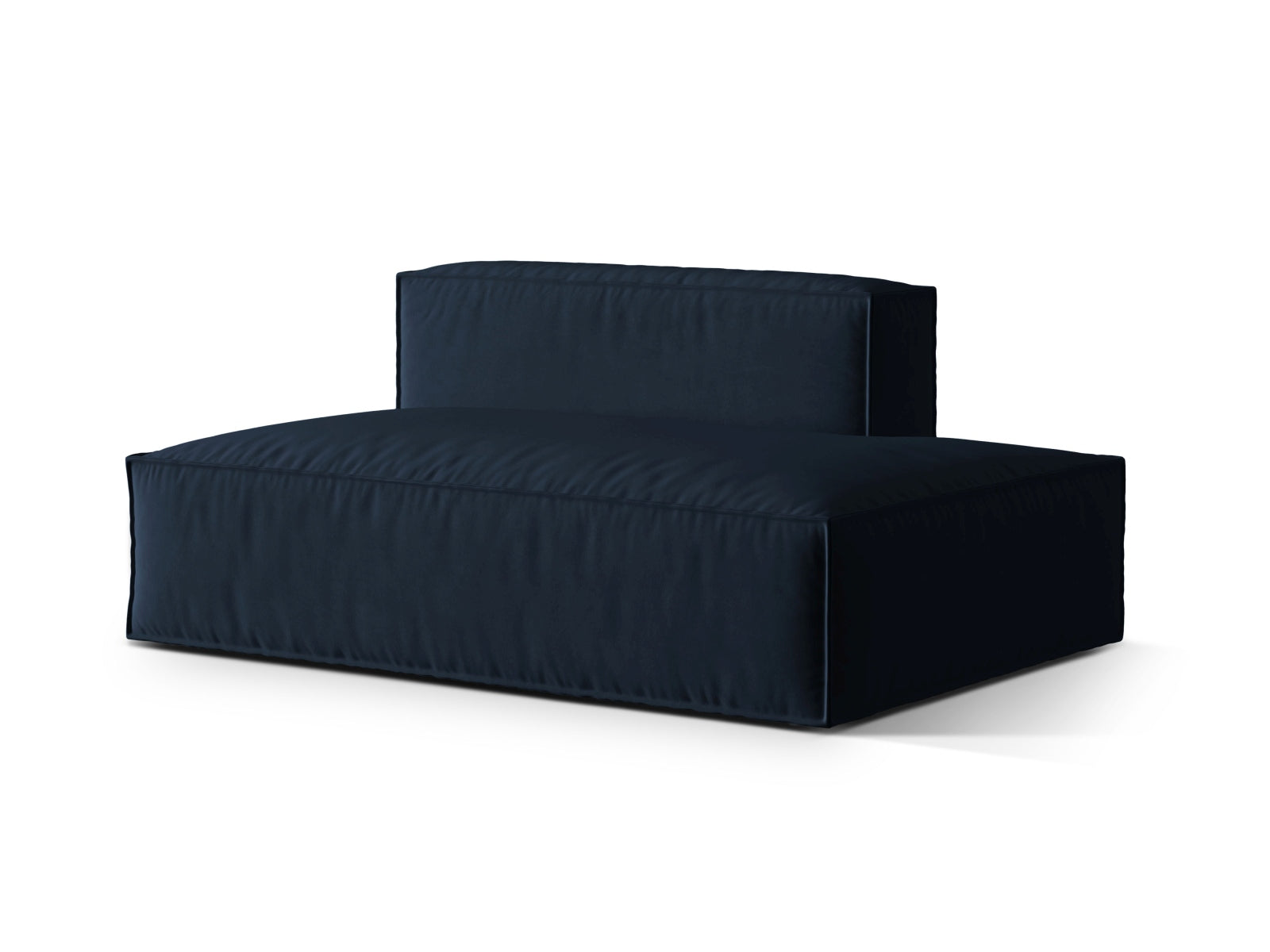 Stilvolles Nuria Velour Modular Sofa in edlem Blau, perfekt für moderne Wohnzimmer und gemütliche Zusammenkünfte.