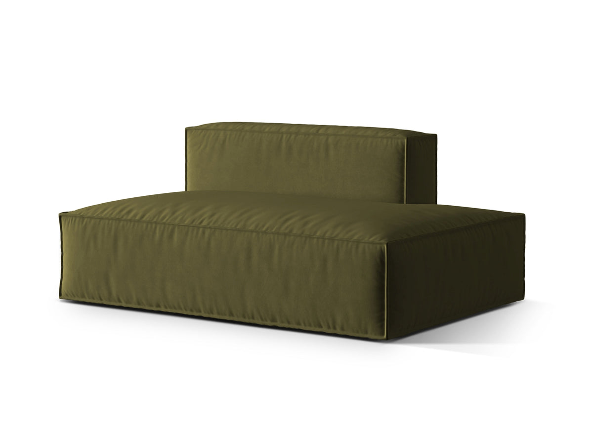 Nuria Velour Modular Sofa rechts 3 Sitzer in Moss Green Melange-Paris präsentiert im Onlineshop von KAQTU Design AG. Modulares Sofa ist von Micadoni