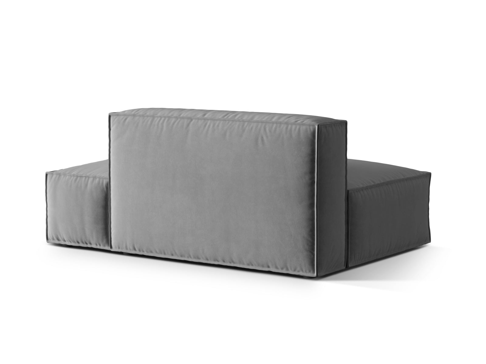 Elegantes 3-Sitzer Sofa Nuria aus Velours mit rechter Armlehne, ideal für stilvolle und einladende Wohnräume.