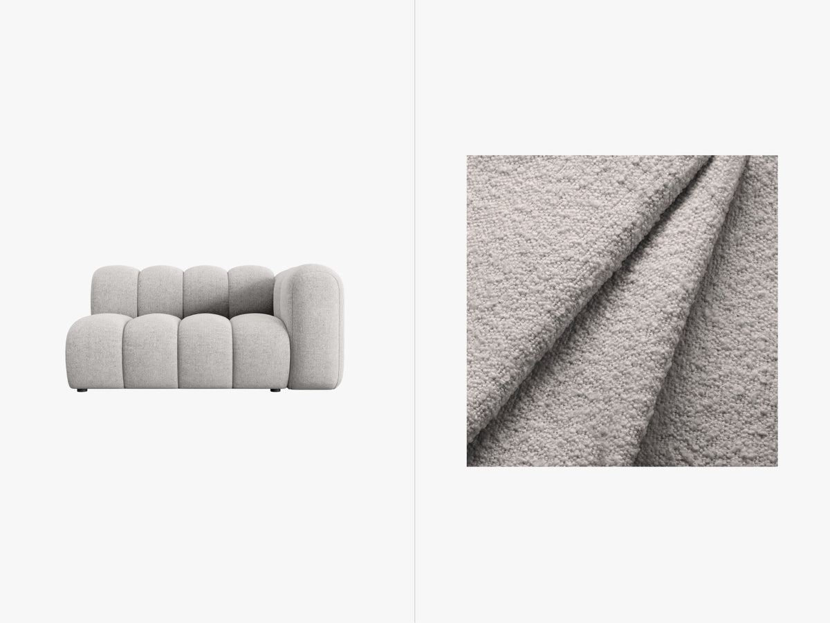 Lupine Boucle rechts Modular Sofa 2 Sitzer in Light Grey-Baloo präsentiert im Onlineshop von KAQTU Design AG. Modulares Sofa ist von Micadoni