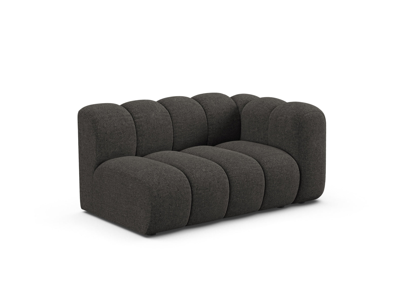 Elegantes Lupine 2-Sitzer Sofa in Dunkelgrau, ideal für moderne Wohnräume. Teil der modularen Sofaserie von Micadoni.