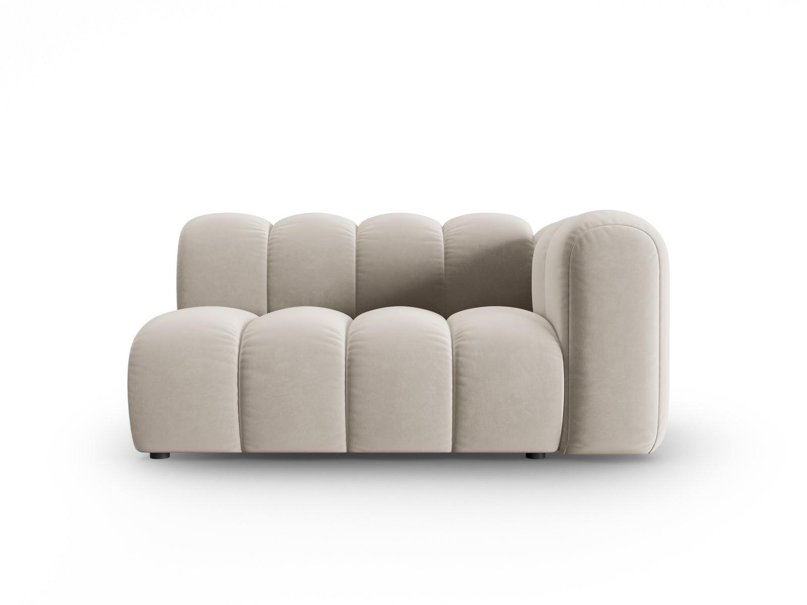 Lupine Velour Modular Sofa rechts 2 Sitzer in Beige präsentiert im Onlineshop von KAQTU Design AG. Modulares Sofa ist von Micadoni