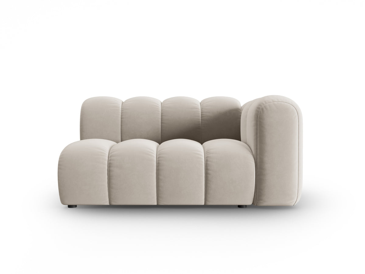 Lupine Velour Modular Sofa rechts 2 Sitzer in Beige-Salvador präsentiert im Onlineshop von KAQTU Design AG. Modulares Sofa ist von Micadoni