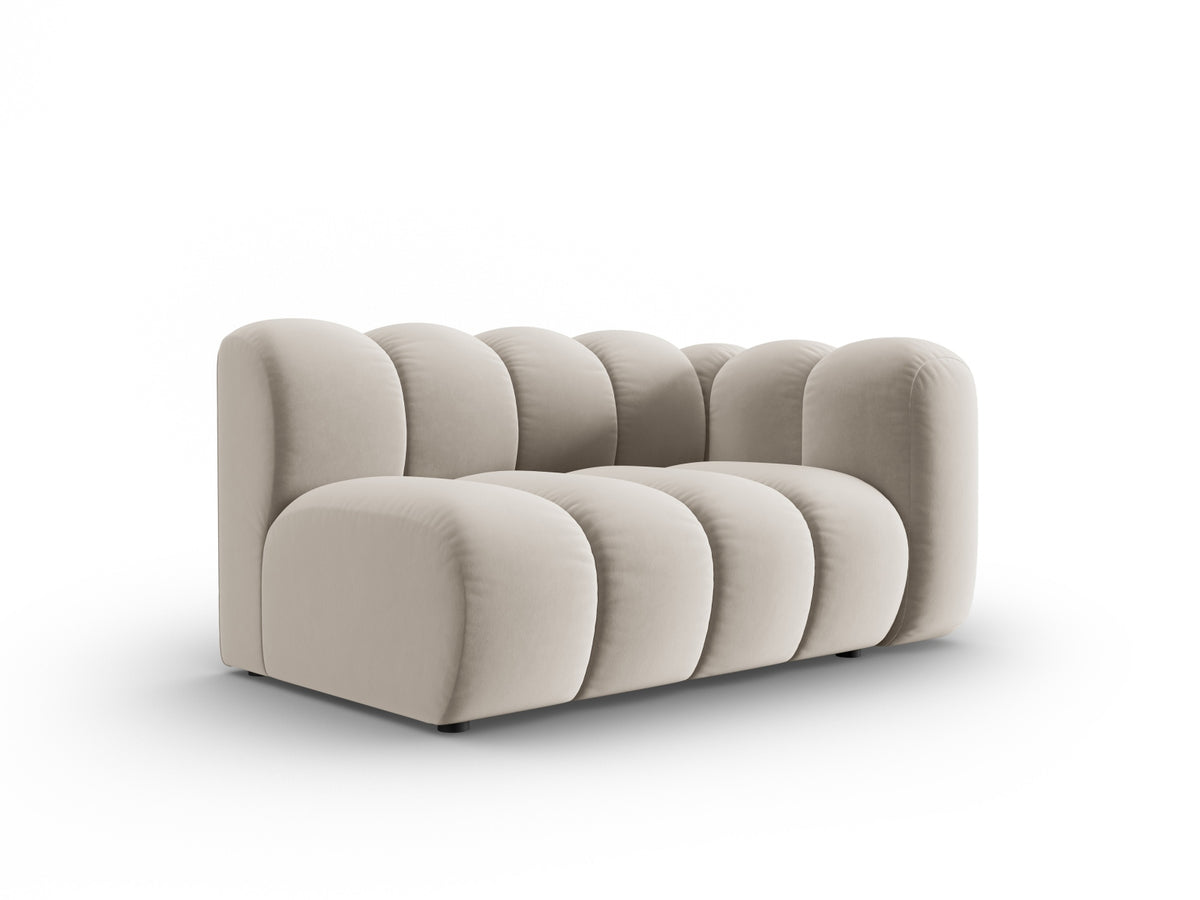 Lupine Velour Modular Sofa rechts 2 Sitzer in Beige-Salvador präsentiert im Onlineshop von KAQTU Design AG. Modulares Sofa ist von Micadoni