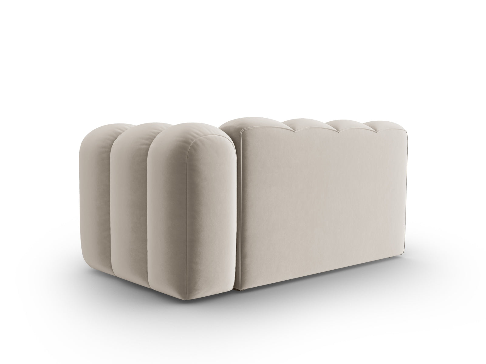 Lupine Velour Modular Sofa rechts 2 Sitzer in Beige-Salvador präsentiert im Onlineshop von KAQTU Design AG. Modulares Sofa ist von Micadoni