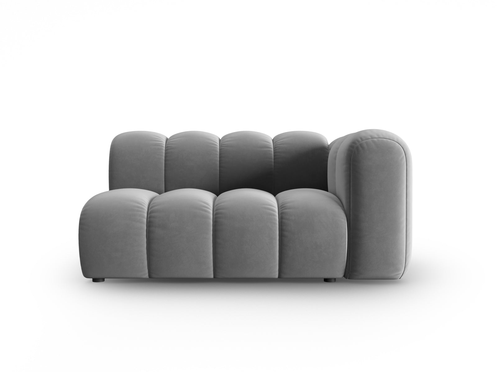 Lupine Velour Modular Sofa rechts 2 Sitzer in Grey-Salvador präsentiert im Onlineshop von KAQTU Design AG. Modulares Sofa ist von Micadoni