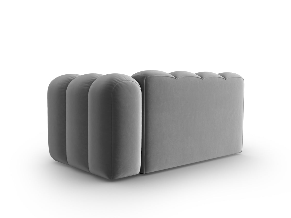 Lupine Velour Modular Sofa rechts 2 Sitzer in Grey-Salvador präsentiert im Onlineshop von KAQTU Design AG. Modulares Sofa ist von Micadoni