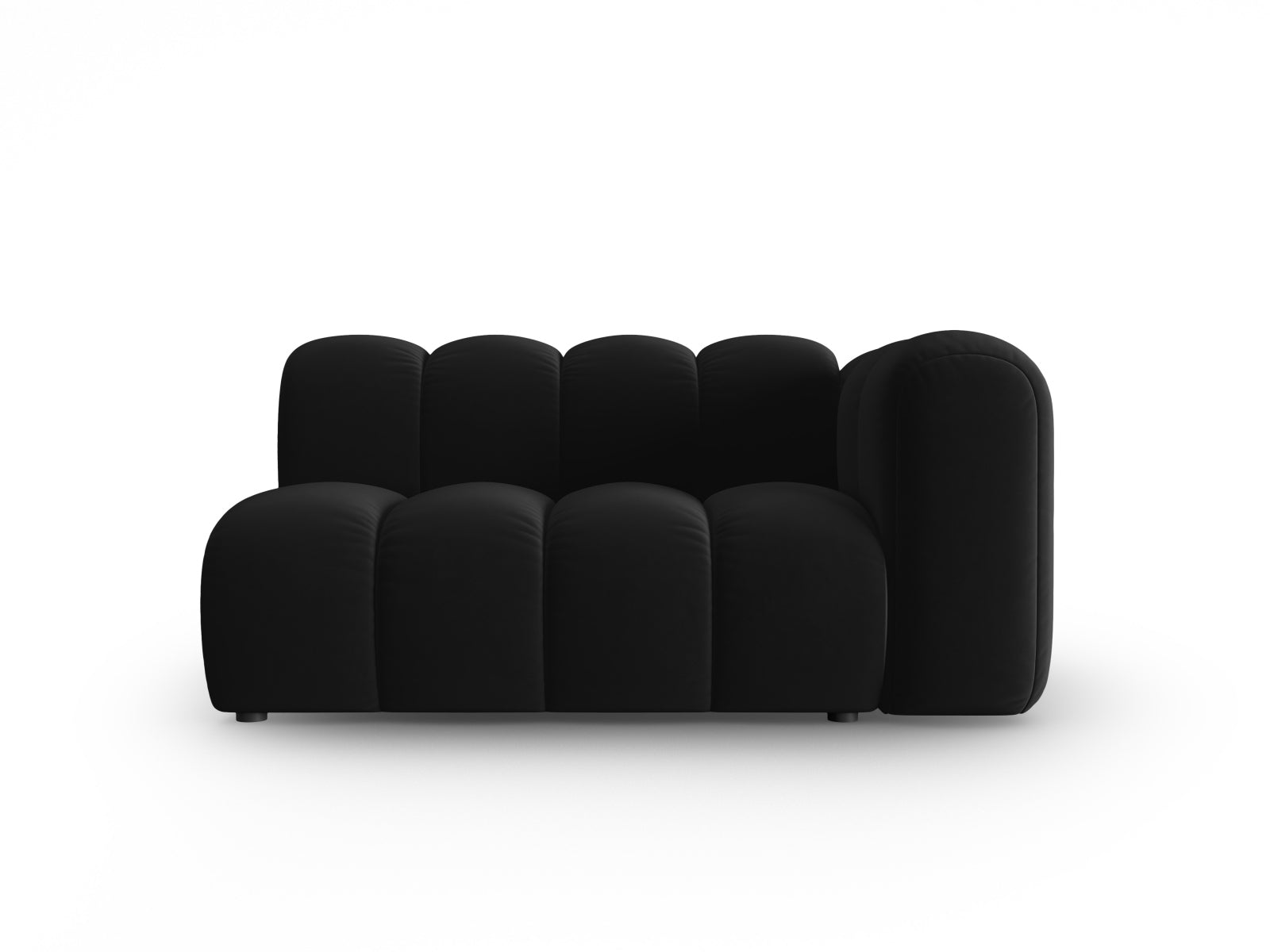 Lupine Velour Modular Sofa rechts 2 Sitzer in Black präsentiert im Onlineshop von KAQTU Design AG. Modulares Sofa ist von Micadoni