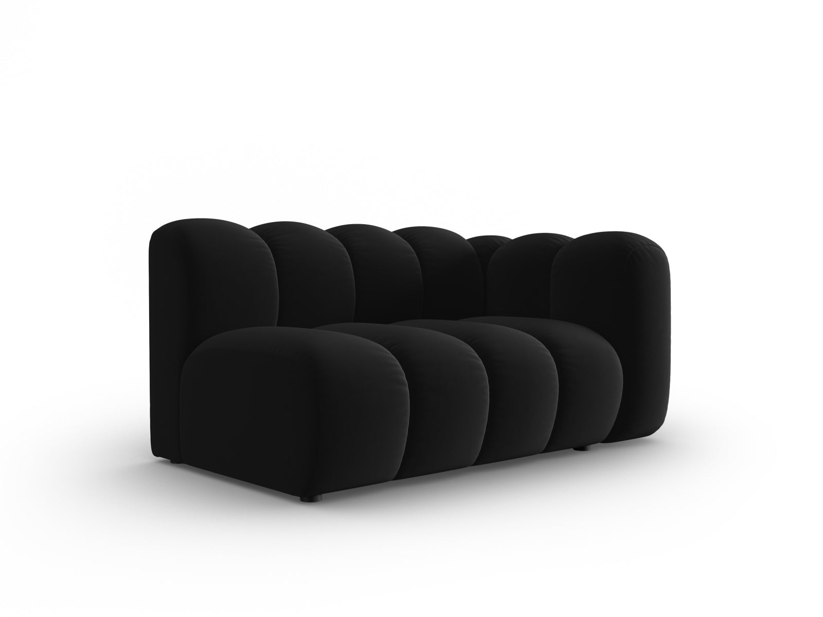 Lupine Velour Modular Sofa rechts 2 Sitzer in Black-Salvador präsentiert im Onlineshop von KAQTU Design AG. Modulares Sofa ist von Micadoni