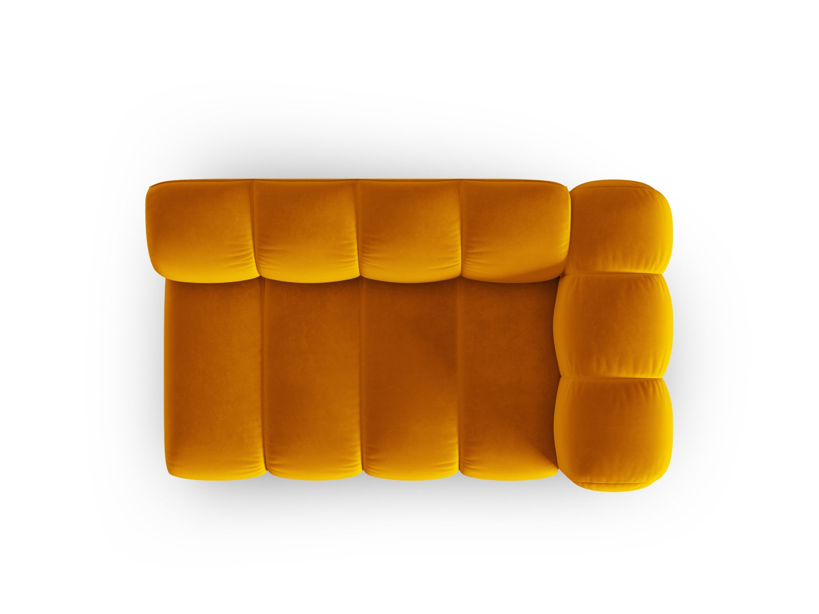 Erleben Sie das Lupine Velour Modular Sofa rechts 2 Sitzer von Micadoni: elegantes Design, hervorragender Komfort und flexible Gestaltungsmöglichkeiten für Ihr Wohnambiente.
