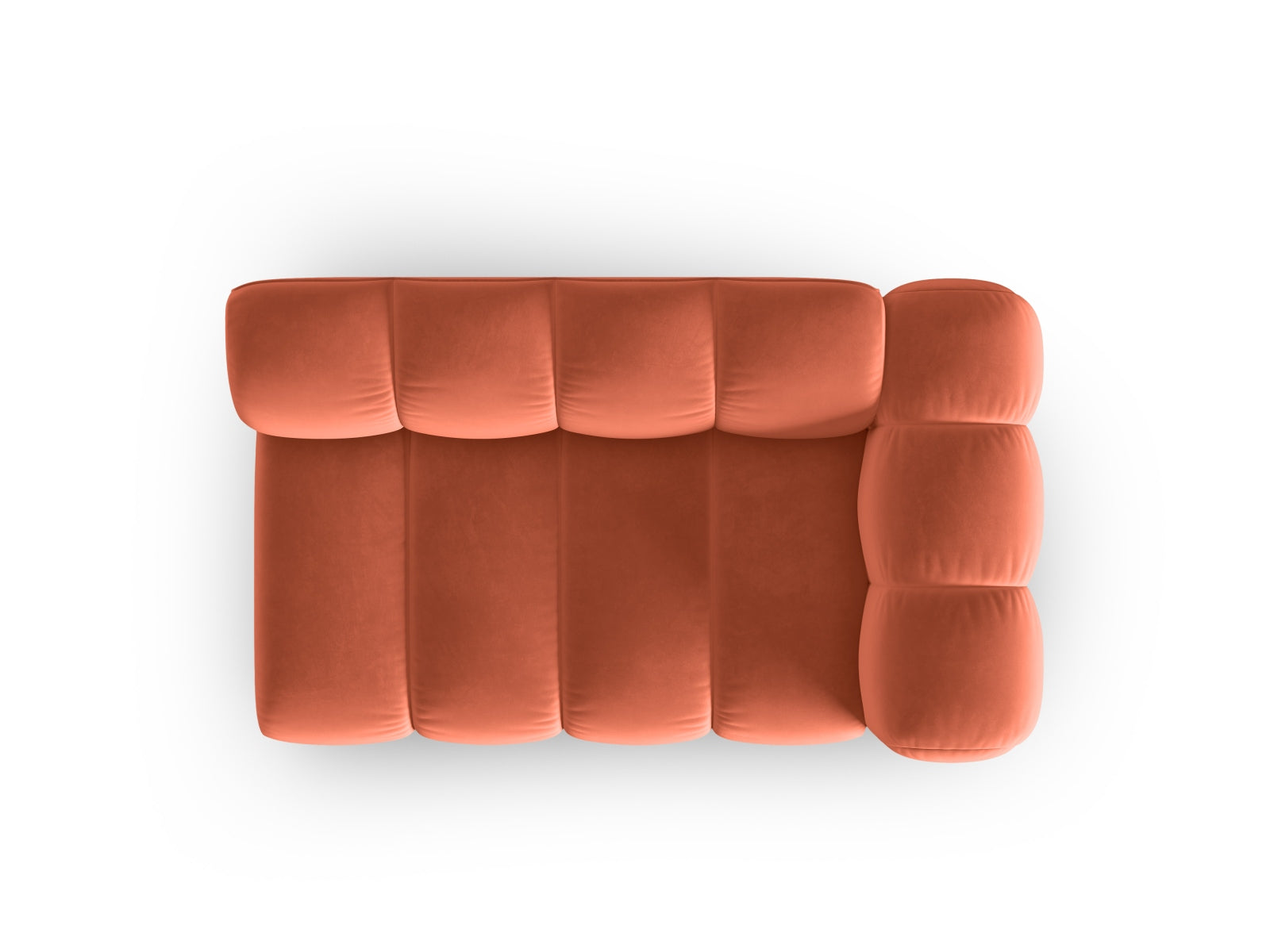 Lupine Velour Modular Sofa rechts 2 Sitzer in Coral-Salvador präsentiert im Onlineshop von KAQTU Design AG. Modulares Sofa ist von Micadoni