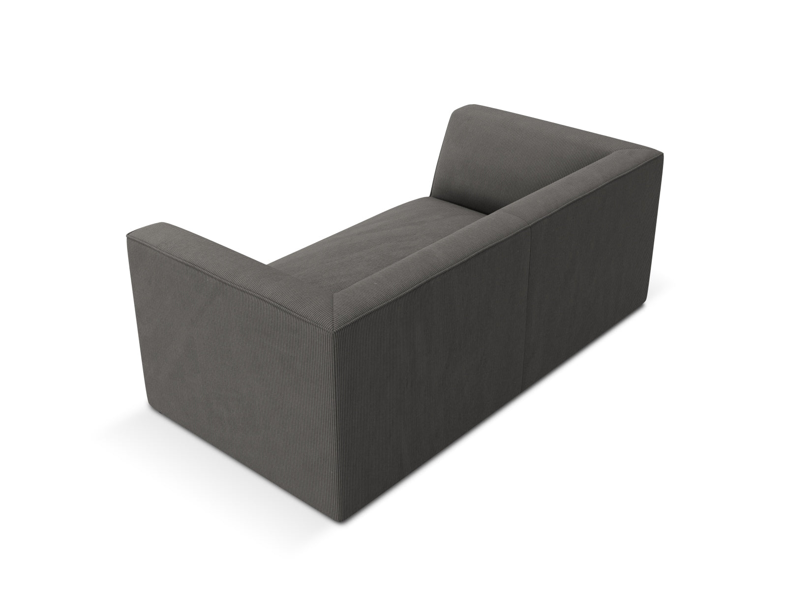Elegantes Ruby 2-Sitzer Sofa in stilvollem Dunkelgrau von Micadoni, ideal für gemütliche Abende und modernes Wohndesign.