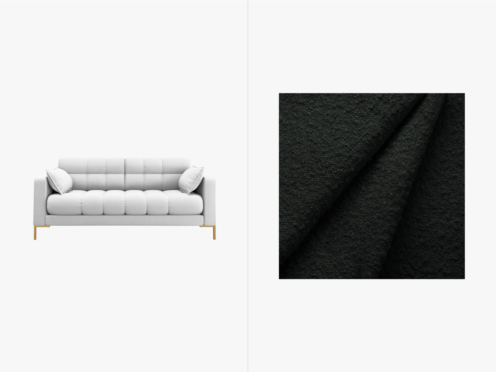 Mamaia Sofa 2 Sitzer in Black/Gold präsentiert im Onlineshop von KAQTU Design AG. 2er Sofa ist von Micadoni