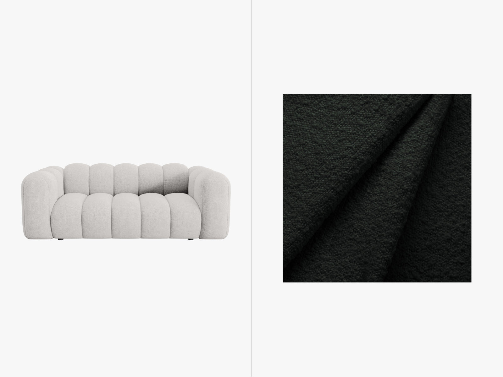 Lupine Sofa 2 Sitzer in Black-Baloo präsentiert im Onlineshop von KAQTU Design AG. 2er Sofa ist von Micadoni