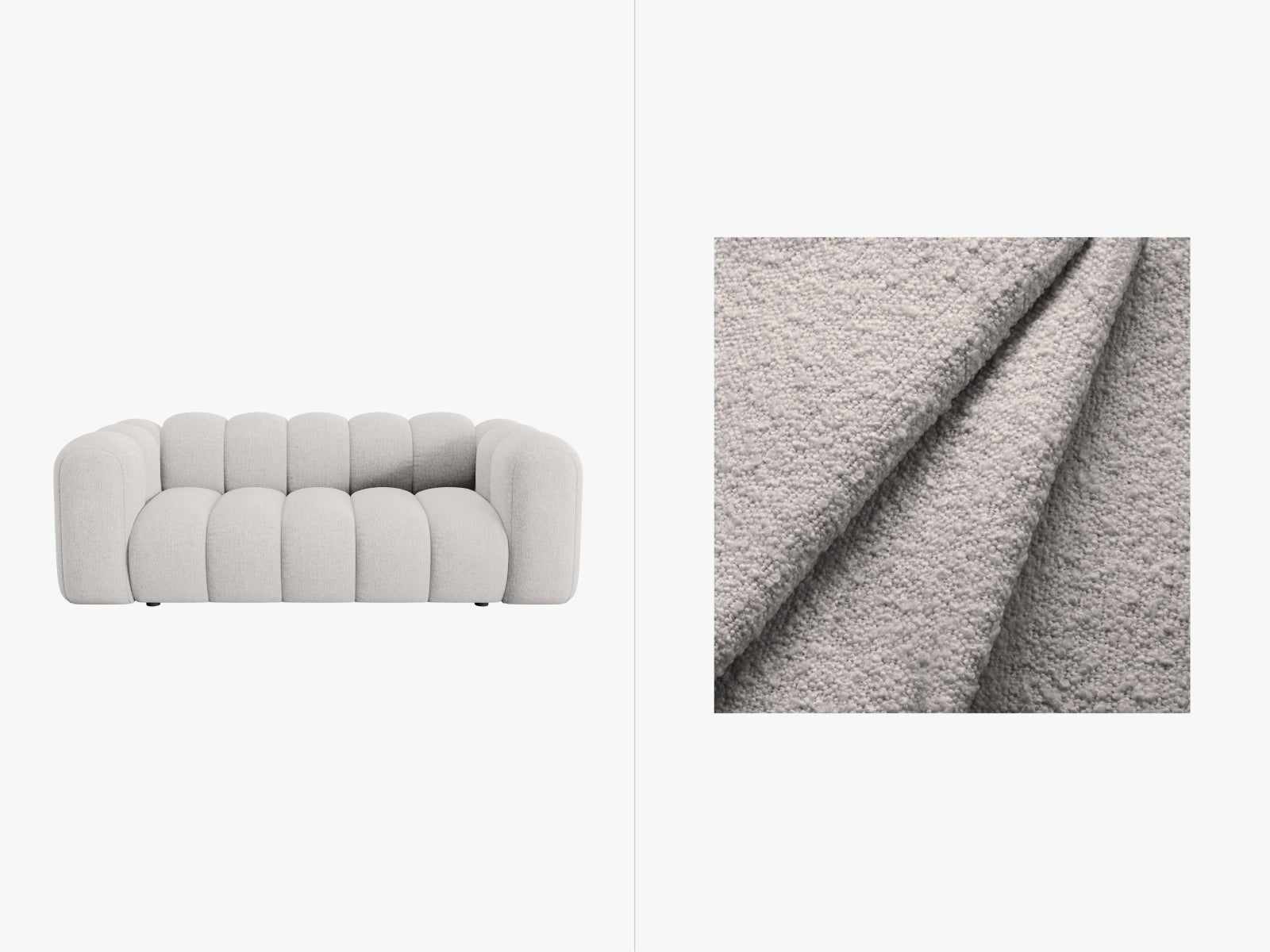 Lupine Sofa 2 Sitzer in Light Grey präsentiert im Onlineshop von KAQTU Design AG. 2er Sofa ist von Micadoni