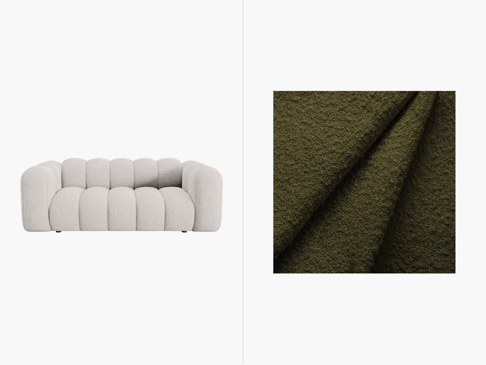 Lupine Sofa 2 Sitzer in Dark Olive Green präsentiert im Onlineshop von KAQTU Design AG. 2er Sofa ist von Micadoni