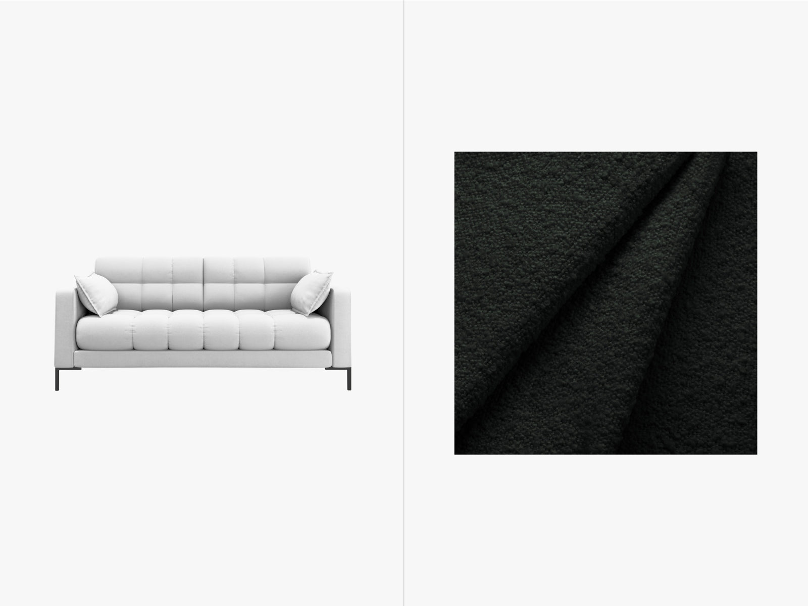 Mamaia Sofa 2 Sitzer in Black/Schwarz präsentiert im Onlineshop von KAQTU Design AG. 2er Sofa ist von Micadoni