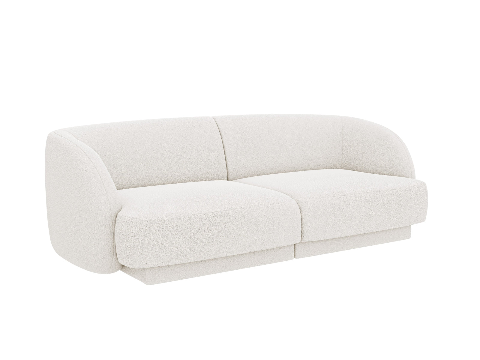 Entdecken Sie das stilvolle Miley Boucle Sofa 2 Sitzer von Micadoni – der perfekte Rückzugsort für Ihr Zuhause, vereint Eleganz und Komfort.