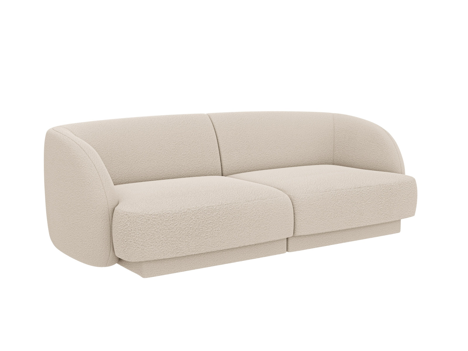 Entdecken Sie das stilvolle Miley Boucle Sofa 2 Sitzer von Micadoni – der perfekte Rückzugsort für Ihr Zuhause, vereint Eleganz und Komfort.