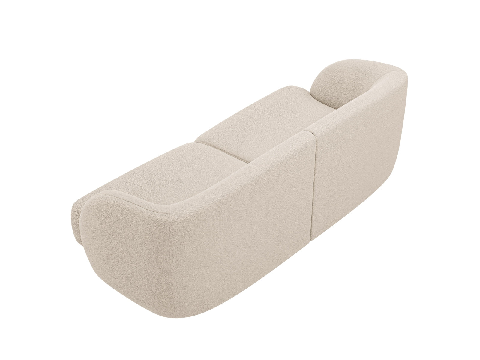 Miley Boucle Sofa 2 Sitzer in Beige-Baloo präsentiert im Onlineshop von KAQTU Design AG. 3er Sofa ist von Micadoni