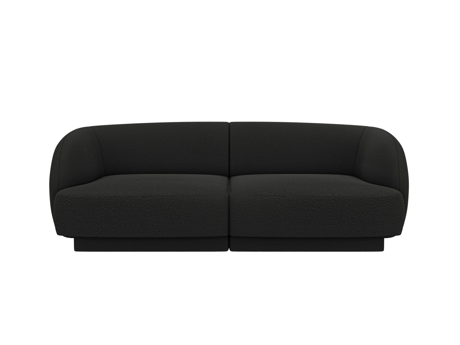 Miley Boucle Sofa 2 Sitzer in Black-Baloo präsentiert im Onlineshop von KAQTU Design AG. 3er Sofa ist von Micadoni