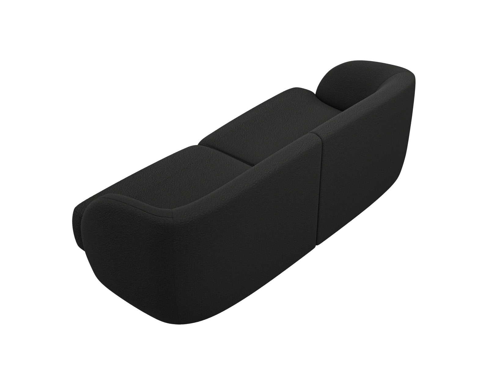 Miley Boucle Sofa 2 Sitzer in Black-Baloo präsentiert im Onlineshop von KAQTU Design AG. 3er Sofa ist von Micadoni