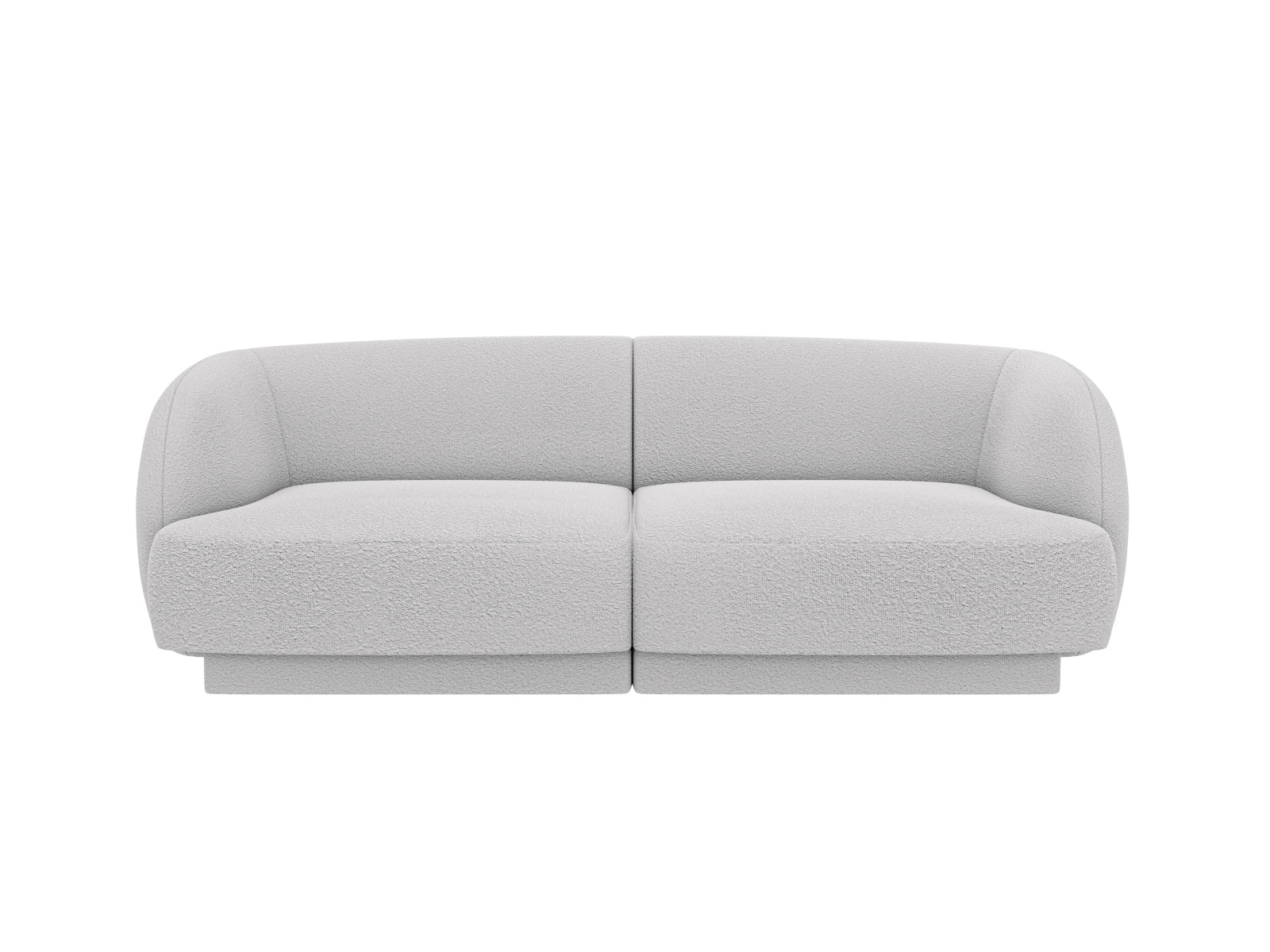 Miley Boucle Sofa 2 Sitzer in Light Grey-Baloo präsentiert im Onlineshop von KAQTU Design AG. 3er Sofa ist von Micadoni
