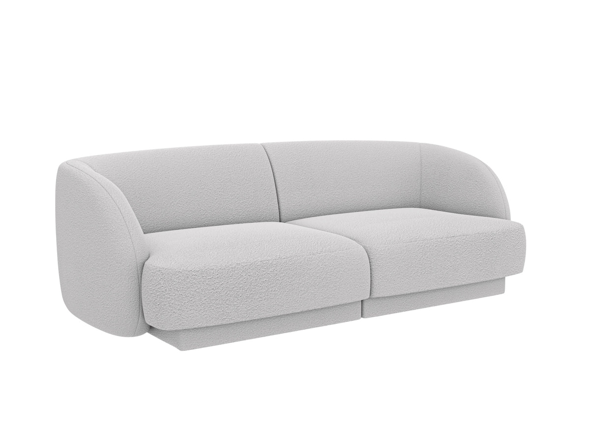 Miley Boucle Sofa 2 Sitzer in Light Grey-Baloo präsentiert im Onlineshop von KAQTU Design AG. 3er Sofa ist von Micadoni