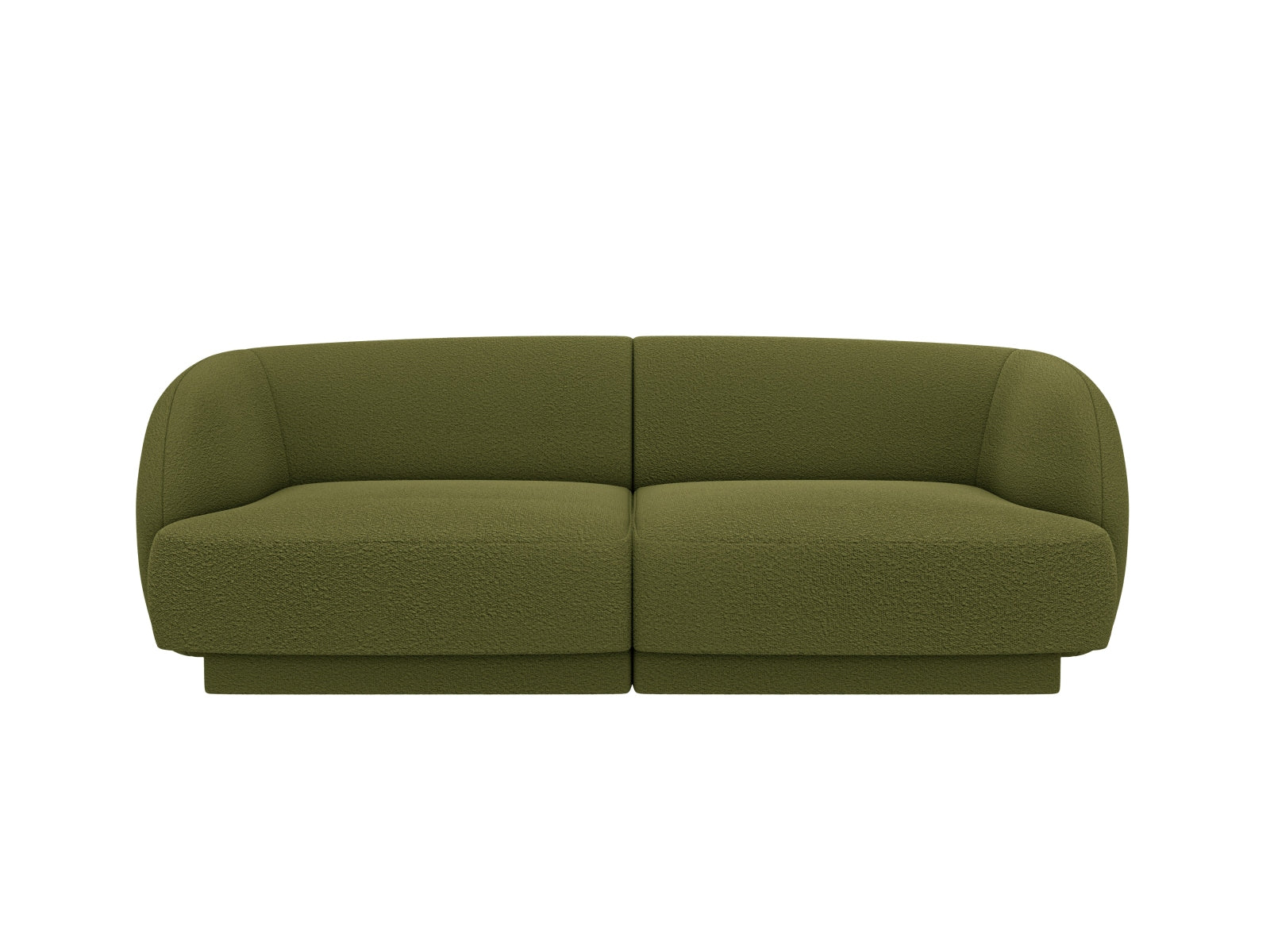 Miley Boucle Sofa 2 Sitzer in Dark Olive Green-Baloo präsentiert im Onlineshop von KAQTU Design AG. 3er Sofa ist von Micadoni