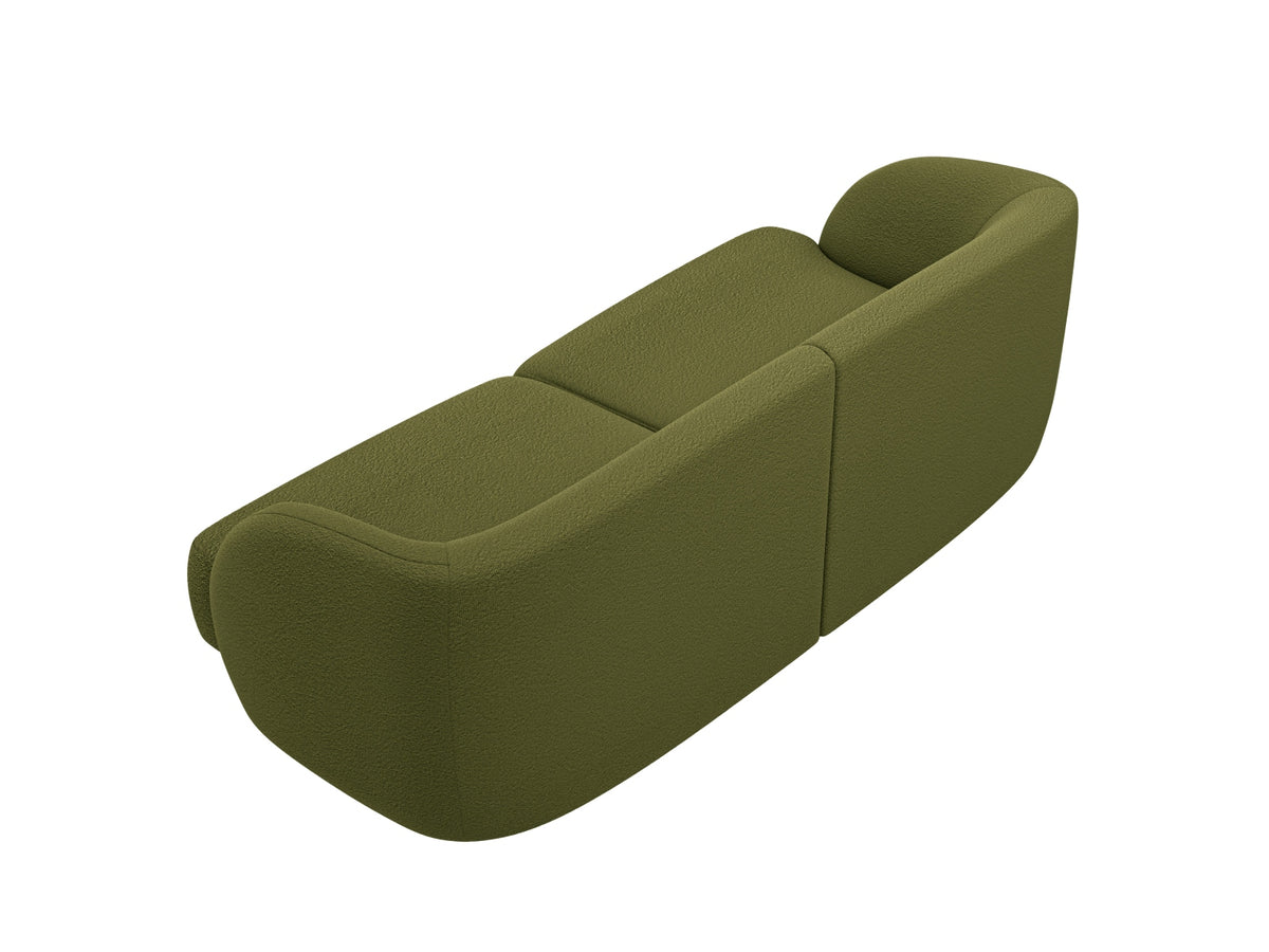 Miley Boucle Sofa 2 Sitzer in Dark Olive Green-Baloo präsentiert im Onlineshop von KAQTU Design AG. 3er Sofa ist von Micadoni