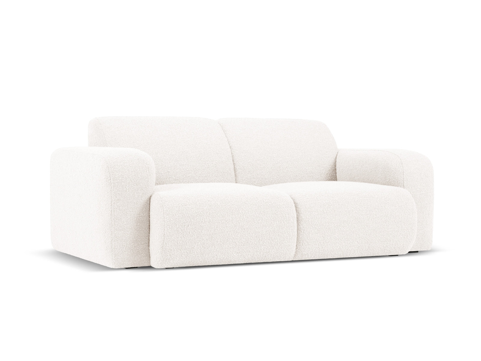 Elegantes Molino Boucle Sofa für zwei Personen in stilvollem Weiß, ideal für moderne Wohnräume, erhältlich bei KAQTU Design AG.