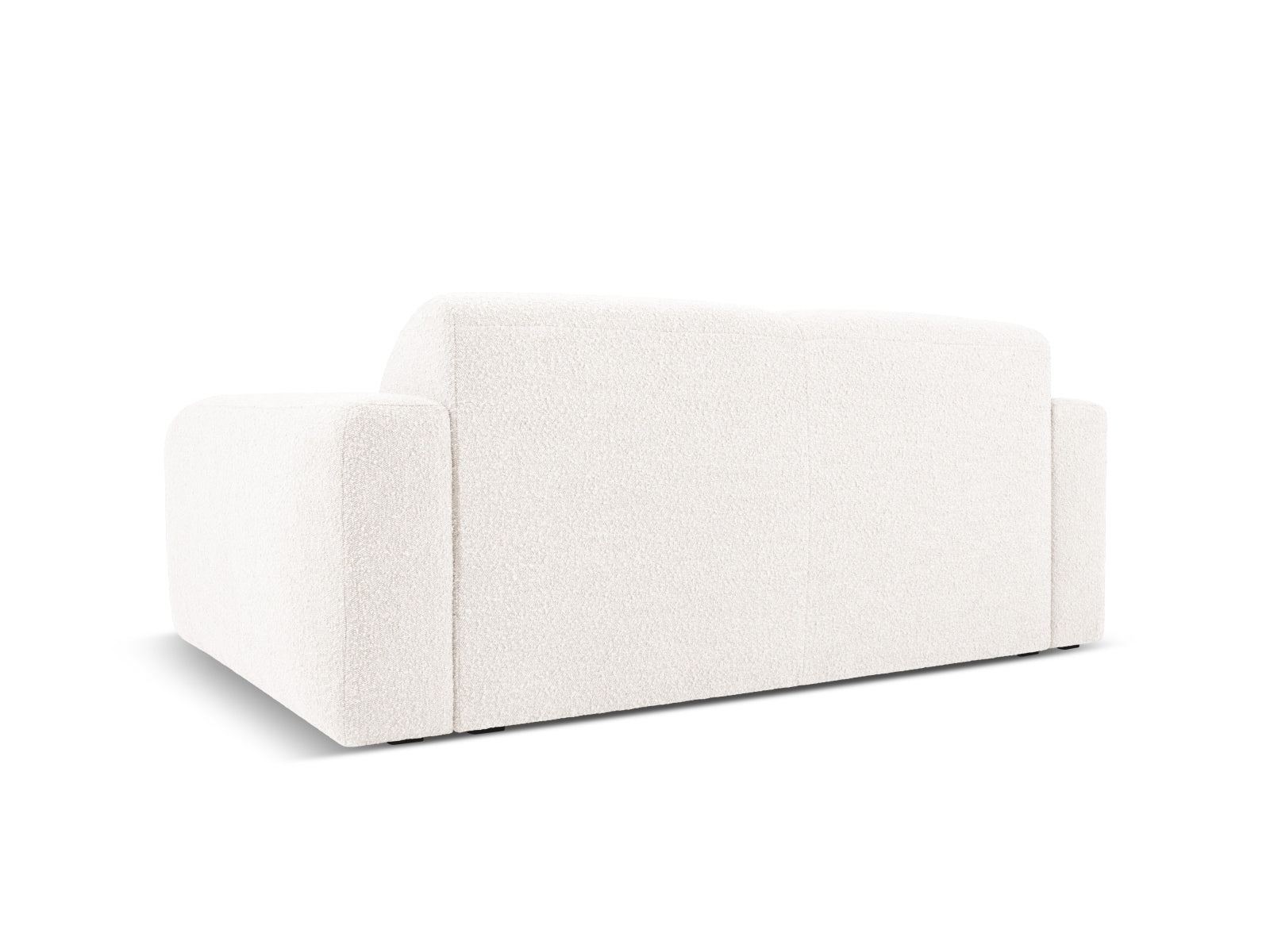 Stilvolles 2-Sitzer Sofa Molino Boucle in elegantem Weiß, perfekt für zeitgemäße Wohnkonzepte und gemütliche Atmosphäre.