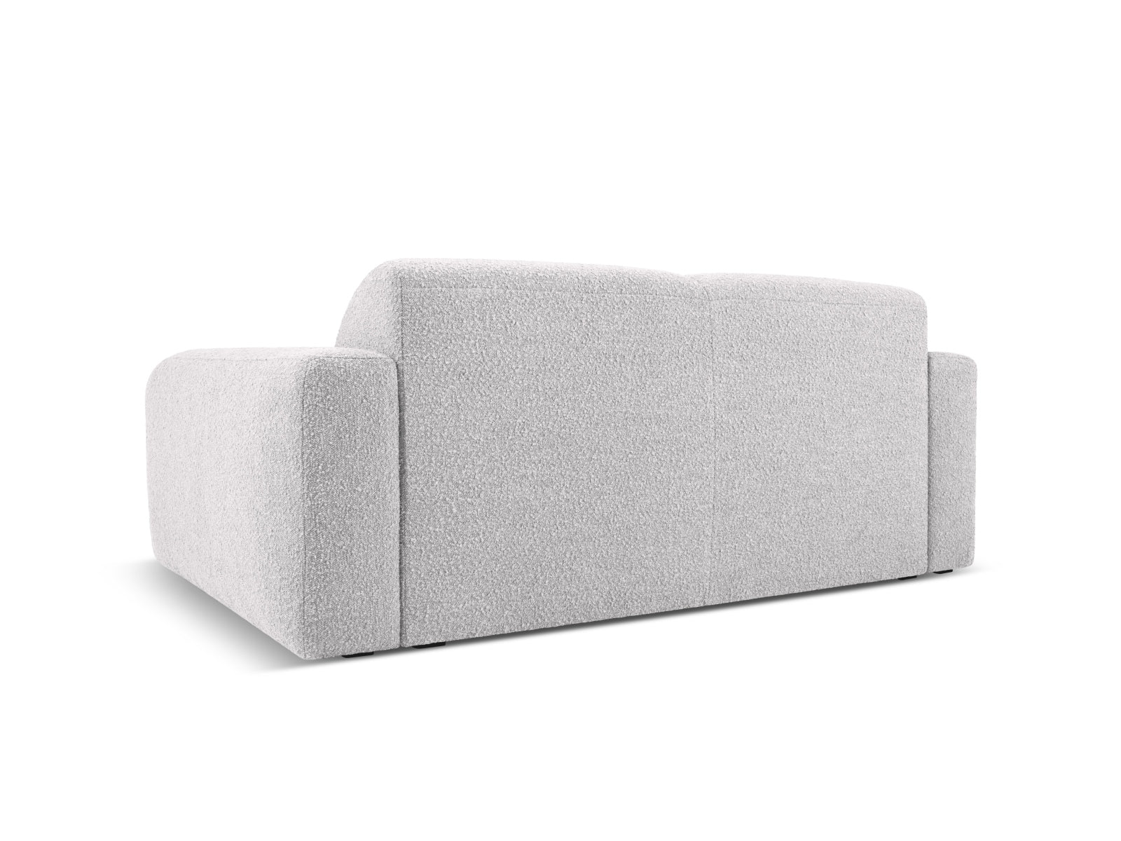 Modernes 2-Sitzer Sofa Molino Boucle in sanftem Grau, perfekt für stilvolle Wohnräume. Hochwertige Verarbeitung von Micadoni.