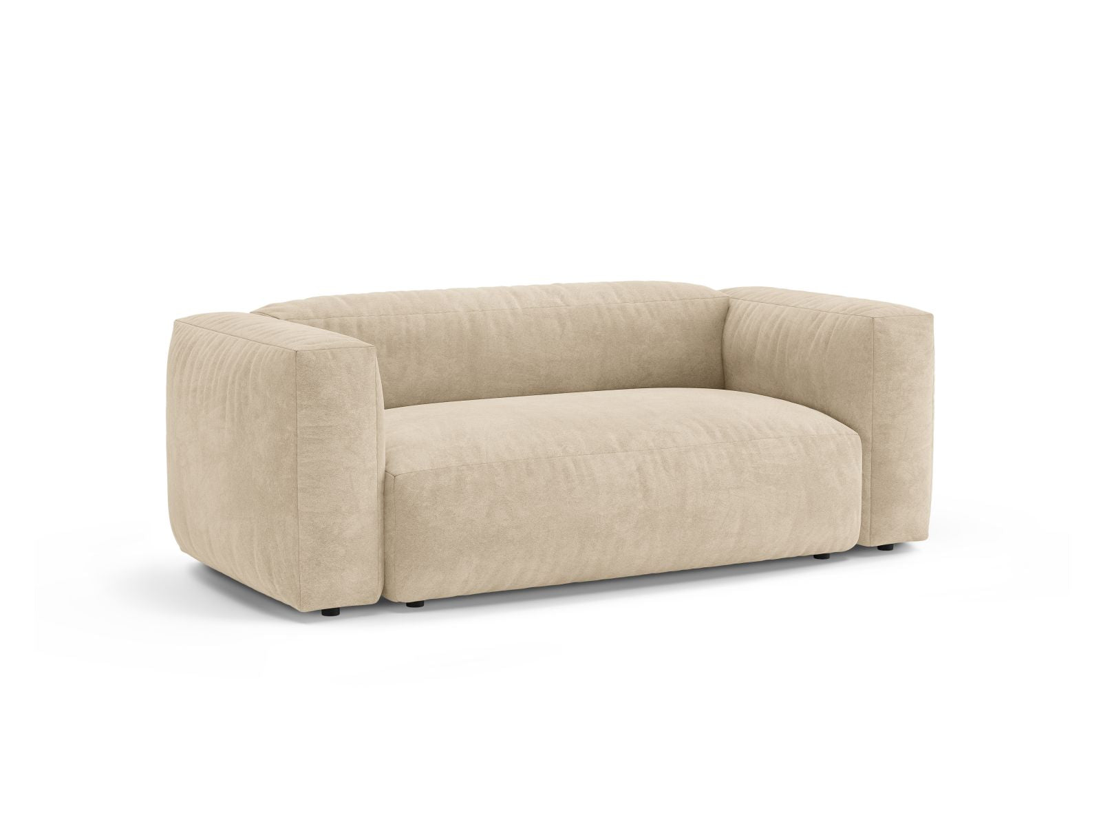 Elegantes 2-Sitzer Sofa Martina in sanftem Light Beige-Vogue, ideal für stilvolle Wohnräume und gemütliche Abende.