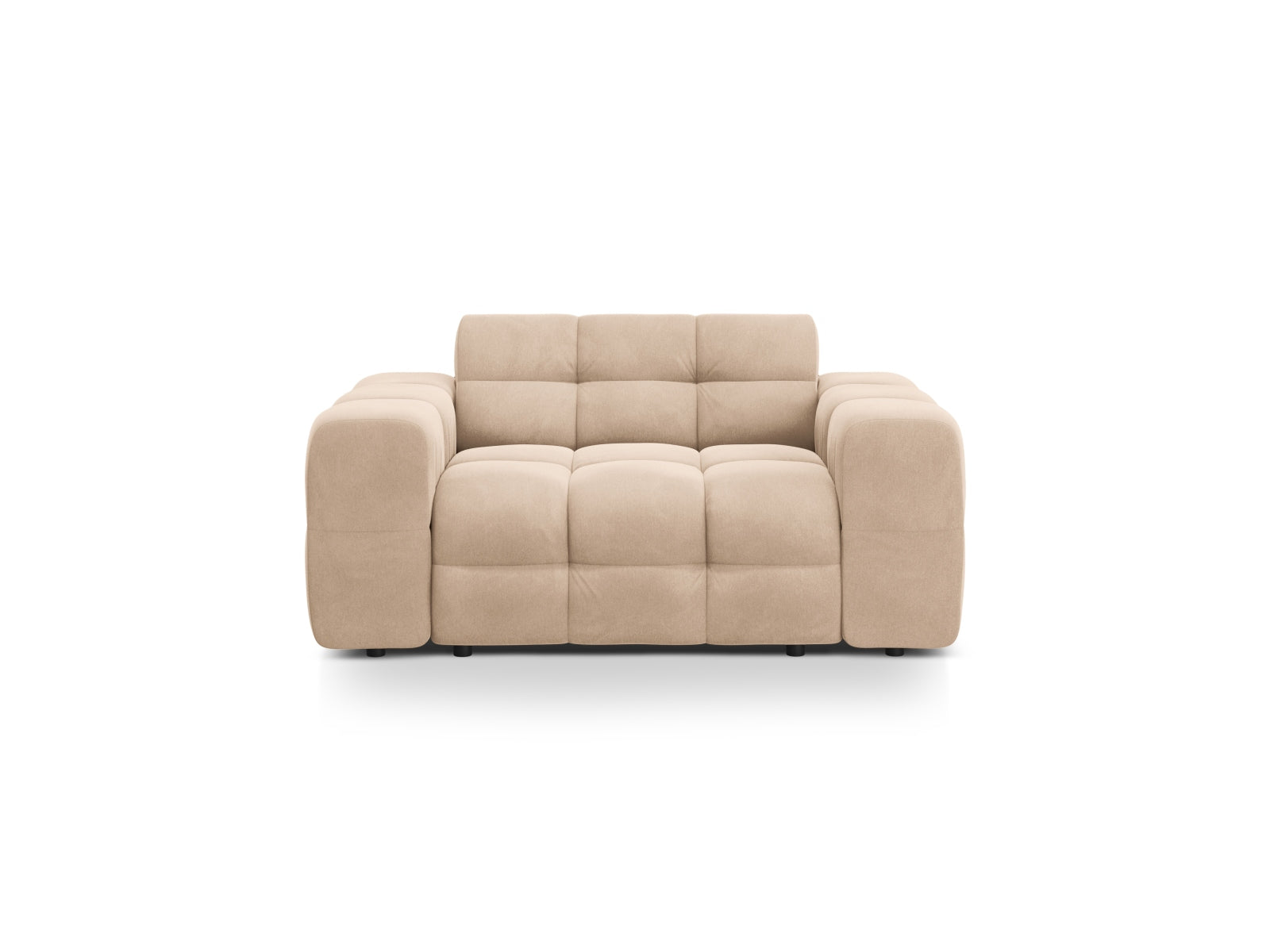 Kendal Velour Sofa 2 Sitzer in Almond Beige-Magic Velvet präsentiert im Onlineshop von KAQTU Design AG. 2er Sofa ist von Micadoni