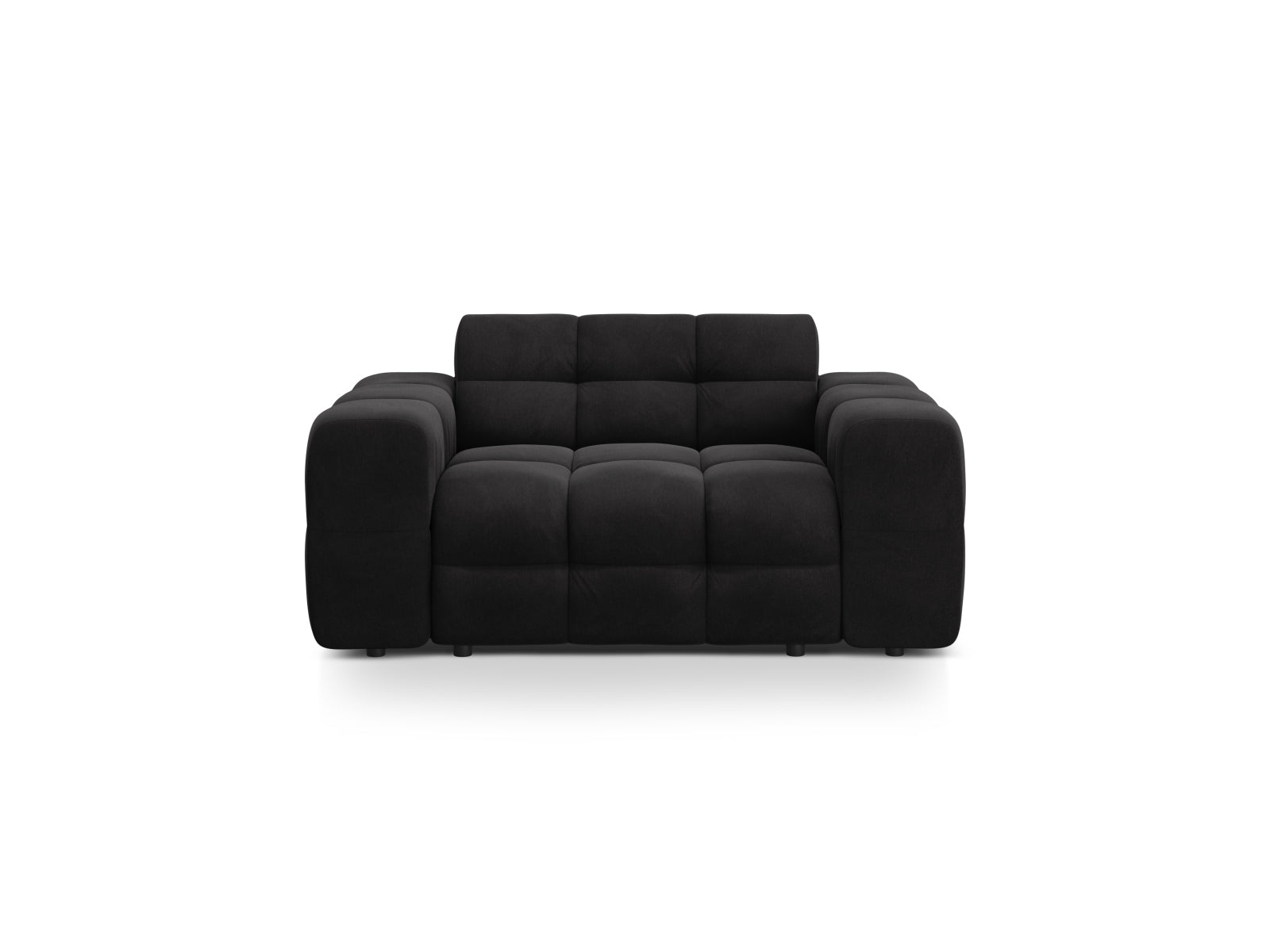Kendal Velour Sofa 2 Sitzer in Black-Magic Velvet präsentiert im Onlineshop von KAQTU Design AG. 2er Sofa ist von Micadoni