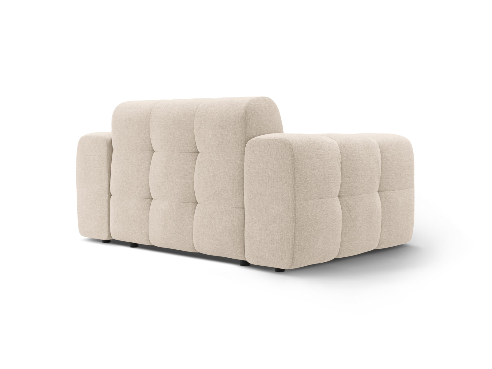 Beige Kendal 2-Sitzer Sofa von Micadoni, ideal für moderne Wohnzimmer und entspannte Stunden mit Freunden oder Familie.