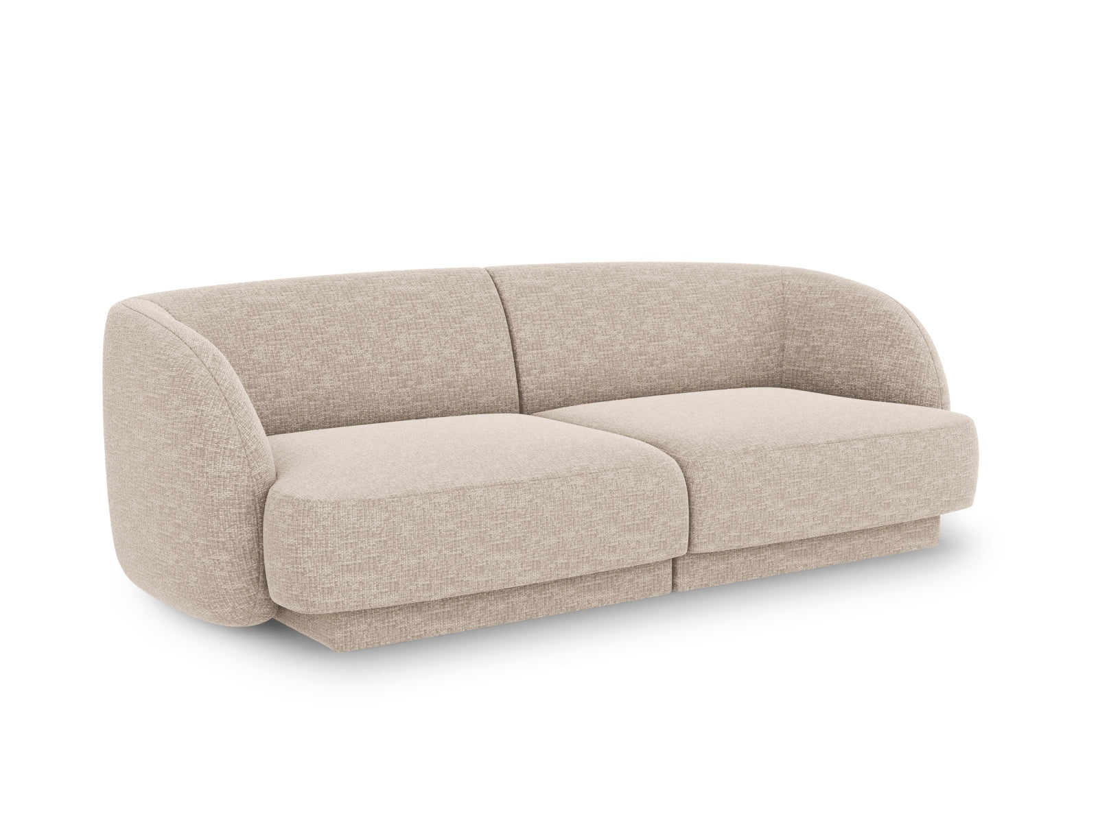 Beige Miley 2-Sitzer Sofa von Micadoni, stilvolles und modernes Design, ideal für jedes Wohnzimmer, bequem und elegant.