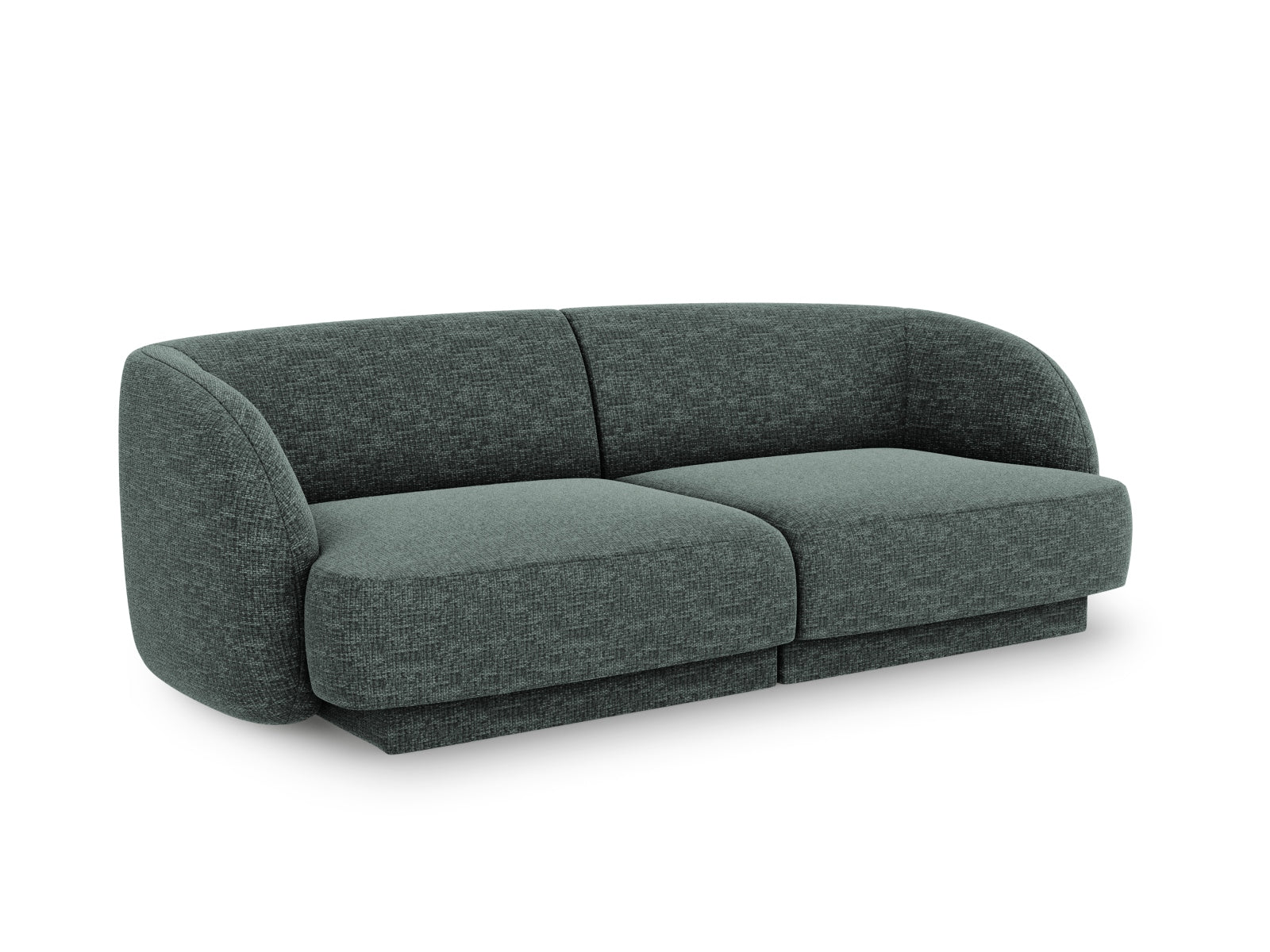 Elegantes 2-Sitzer Sofa Miley in stilvollem Petrol-Haga, ideal für moderne Wohnräume, erhältlich bei KAQTU Design AG.