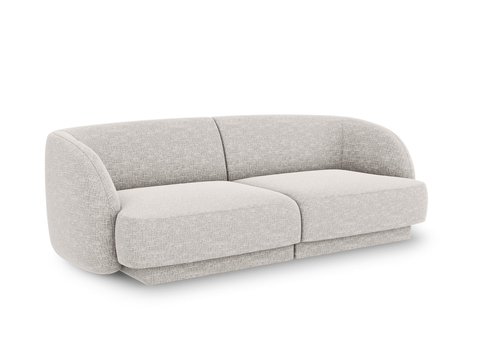 Elegantes Miley 2-Sitzer Sofa in hellem Grau von Micadoni, ideal für stilvolle Wohnräume und gemütliche Abende.