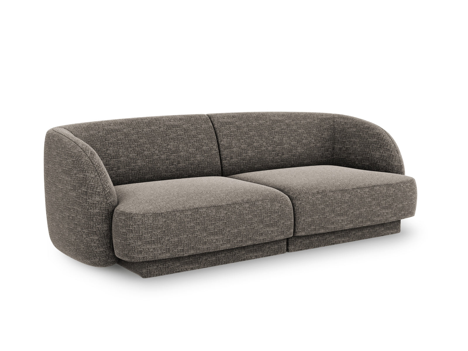 Elegantes Miley 2-Sitzer Sofa in Grau von Micadoni, ideal für stilvolle Wohnräume und gemütliche Abende.