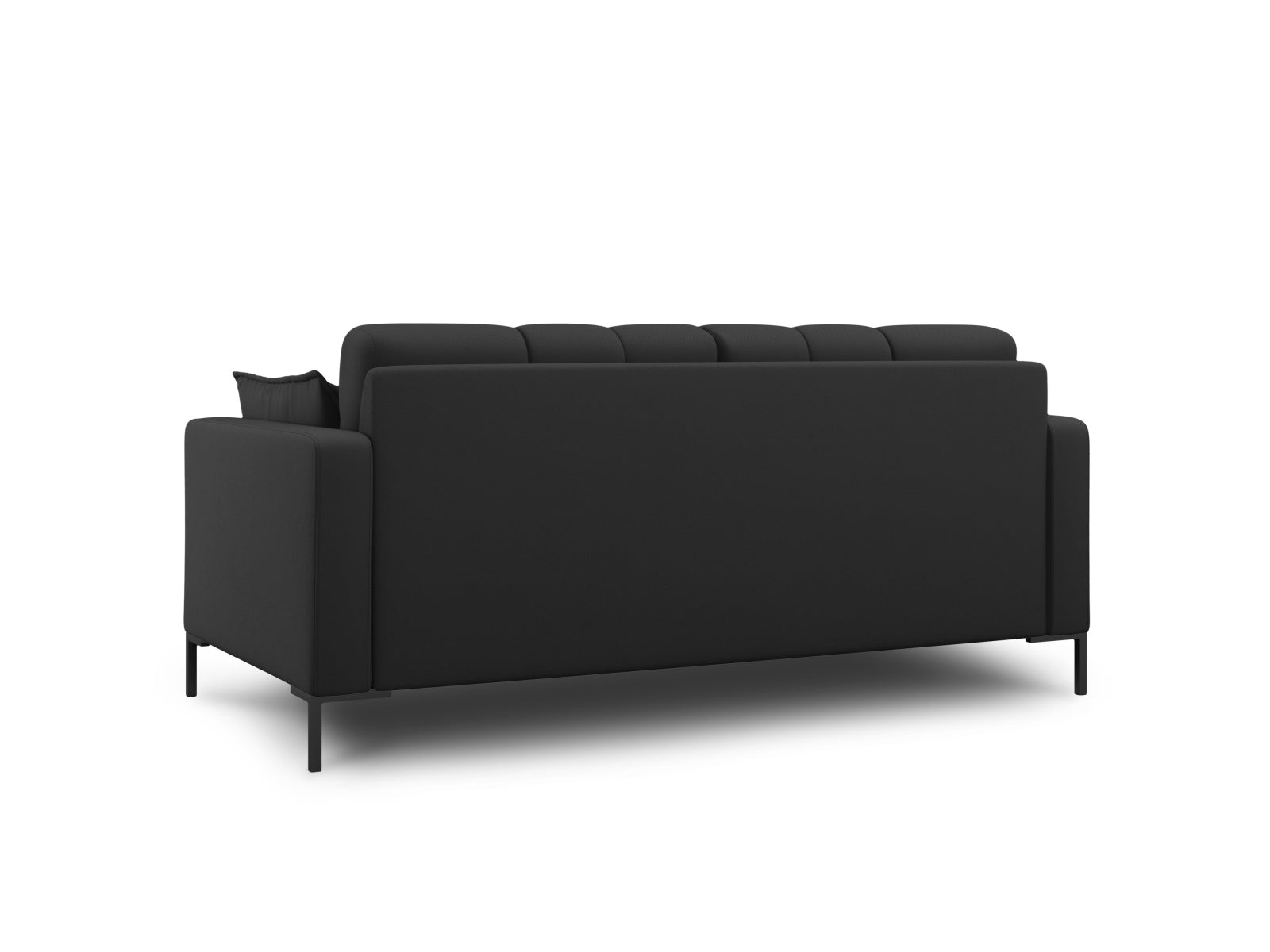 Modernes 2-Sitzer Sofa Mamaia in Dunkelgrau/Schwarz von Micadoni, perfekt für entspannte Stunden und stilvolle Einrichtung.