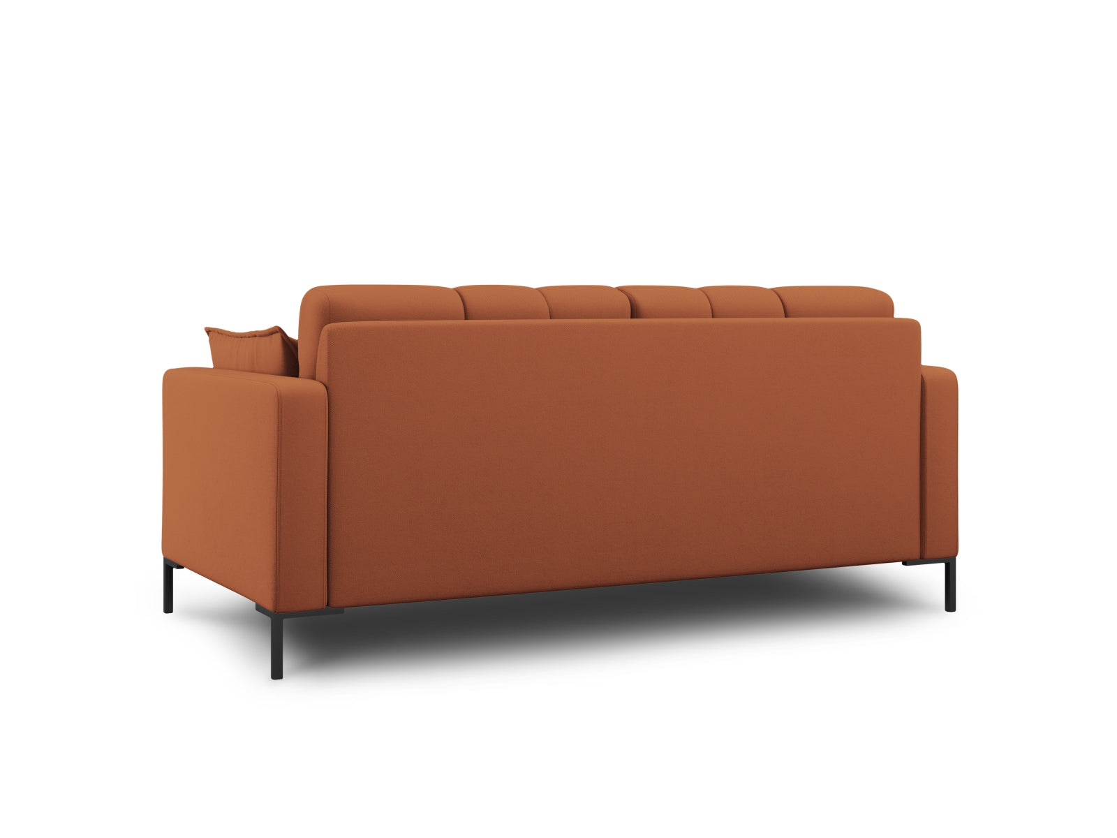 Stilvolles Mamaia 2-Sitzer Sofa in ansprechendem Ziegelrot und elegantem Schwarz, perfekt für moderne Wohnkonzepte.